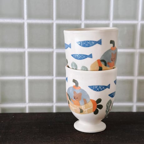 ゴブレット“ネコの海底探検”/Goblet "Cat's Undersea Exploration"