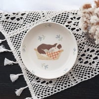 ボーダーコリーのプレート　5寸/border collie plate (s-size)