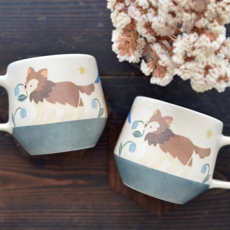 オオカミのマグカップ/Wolf mug