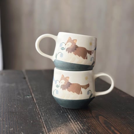 オオカミのマグカップ/Wolf mug