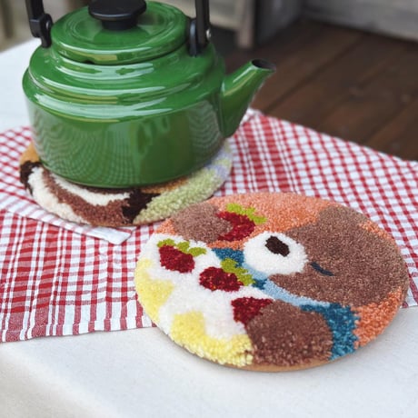 紐付きポットマットNo.17〜No.21/Pot mat with string