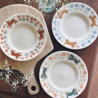 リム広皿いろいろ/Various wide-rimmed plates