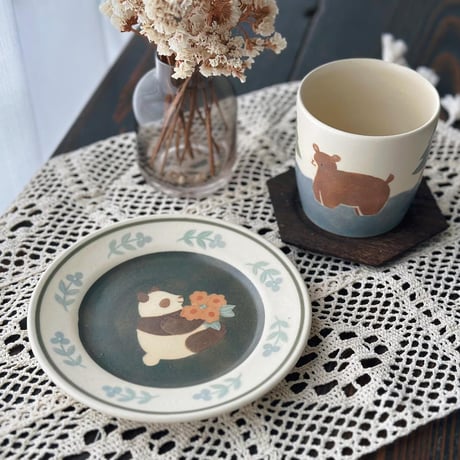 クマとアヒルの川遊びコップ/Bear and duck river play cup