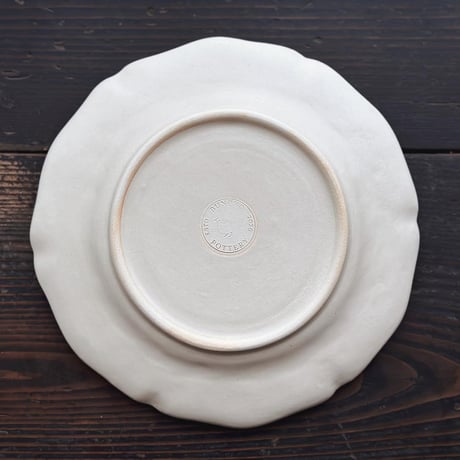 ねことピアノの花リム皿/Cat and piano flower rim plate