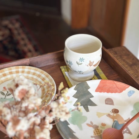 ゴブレット“ねことお花”/Goblet "Cat and Flower"