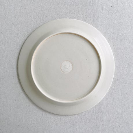 お花畑のリム皿　7寸/flower garden rim plate