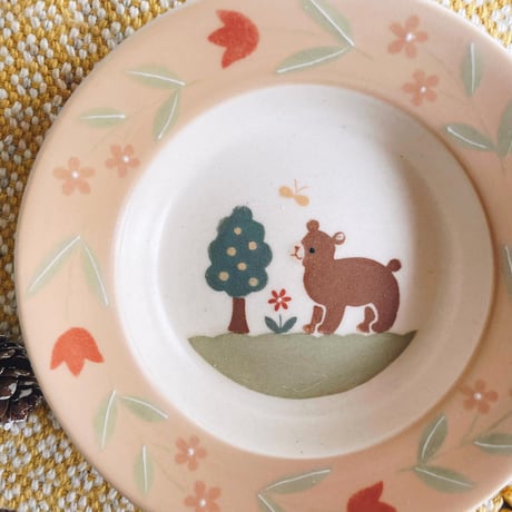 クマのリムボウル　5寸/bear rim bowl