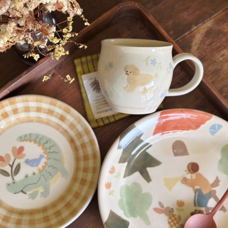 動物丸マグカップ　3種類/Animal round mugs - 3 types
