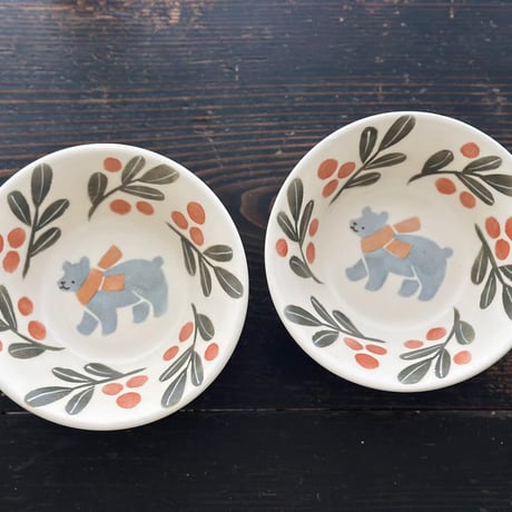 ボウル“白くまと木の実”/Bowl "Polar Bear and Nuts"