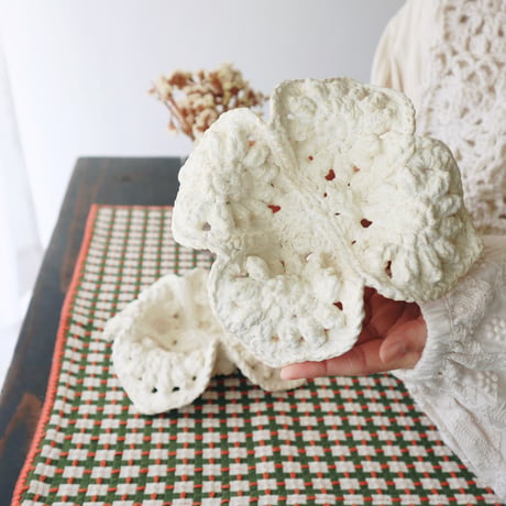 ニット陶器”皿”/Knitted ceramic "plate"