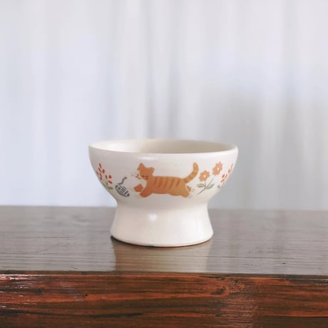 ねこのフードボウル(小)/Cat food bowl (small)