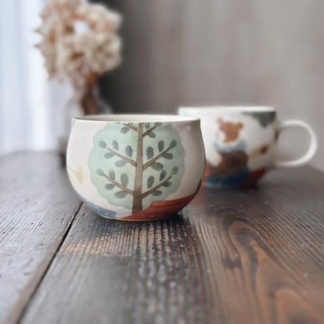 屋根の上の演奏会　丸マグカップ/Concert on the Roof Round Mug