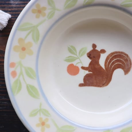 リムボウル“リスとさくらんぼ”/Rim Bow "Squirrel and Cherries"