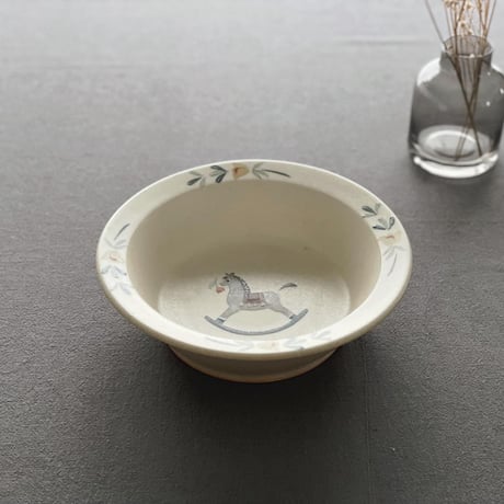 木馬の深皿　6寸/Rocking horse deep plate