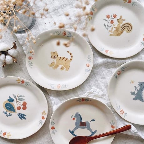 動物の豆皿(大)いろいろ/Various animal small dishes (large)