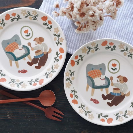 リムプレート“おやつの時間”/Rim Plate "Today's Snack Time"