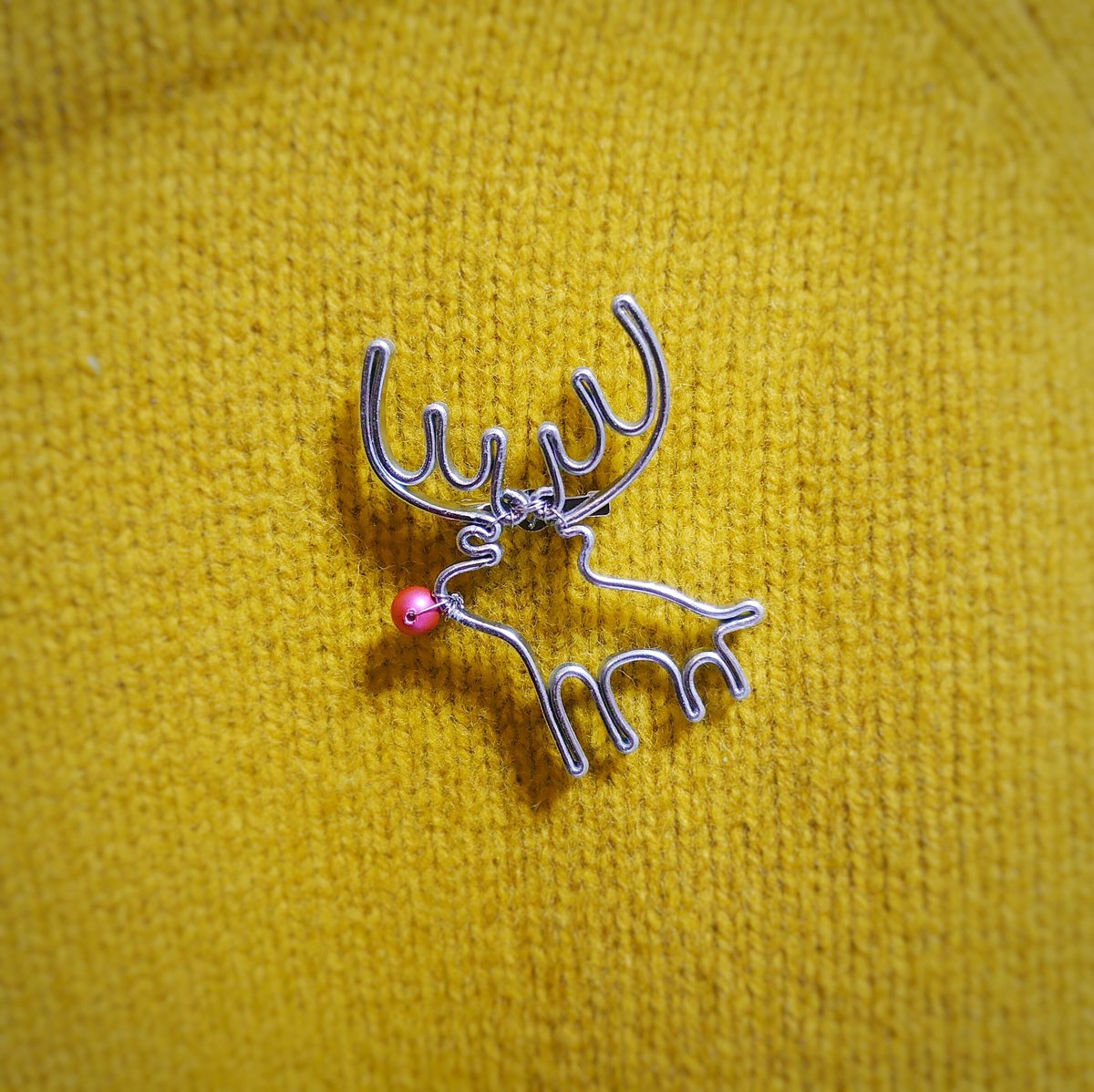 昭和レトロかわいいトナカイ ぬいぐるみ 赤い鼻と黄色い角 ビッグ