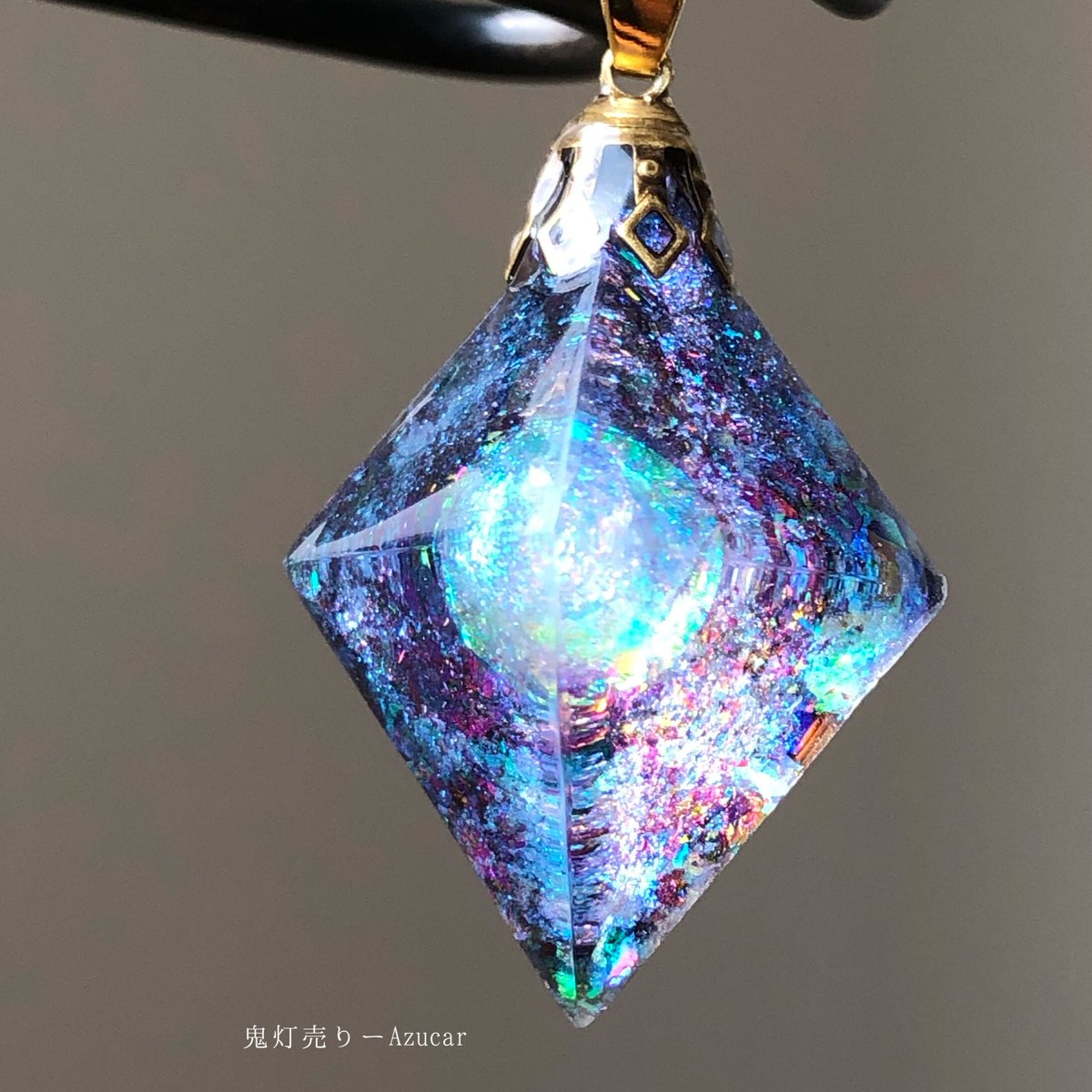 レジン/LED/四神・モリオン×アメジスト×クンツァイト　蓄光　オルゴナイト レジン/LED/四神・モリオン×アメジスト×クンツァイト 蓄光 オルゴナイト