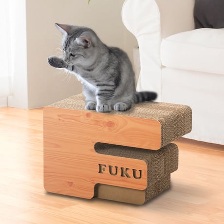 【F/G/H/I/J】お名前が入れられる！アルファベット型の猫の爪とぎ「clapha(クラファ)」