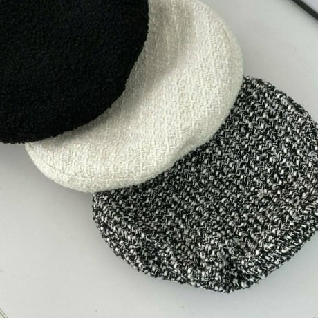tweed beret (3color)