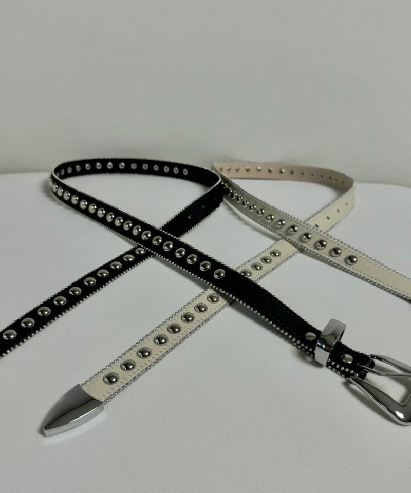 crewre クルーレ ボタンスタッズレザーベルト サイズ2 crewre クルーレ