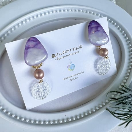 『白龍さん♡鱗のかけら』*イヤリング⋆☆.*２way