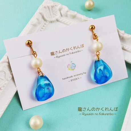 『青龍さん♡鱗のかけら』ゆらゆら♡ピアスorイヤリング⋆☆.*