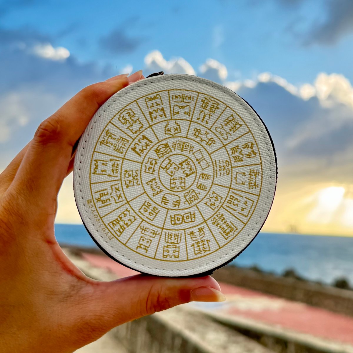 フトマニ双龍クロス 発送まで1~2ヵ月】護符♡丸財布♡神性双龍体文字【双龍体文字