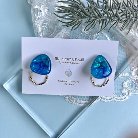 『青龍さん♡鱗のかけら』*イヤリング⋆☆.*２way