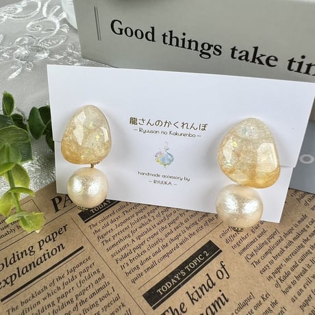 『金龍さん♡鱗のかけら』*イヤリング⋆☆.*２way