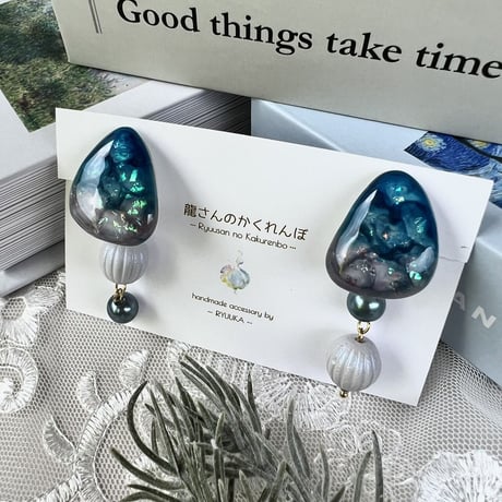 『黒龍さん♡鱗のかけら』*イヤリング⋆☆.*２WAY