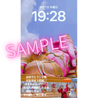 【お守り待ち受け②】おめでとう🎊予祝引き寄せ３倍速🚀ピンクガネちゃんパワー❣『あなたが想像した未来、用意したよ🐘💕』