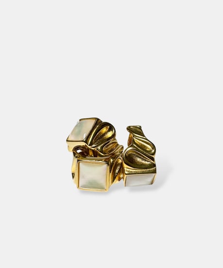 Square Pearl Rings