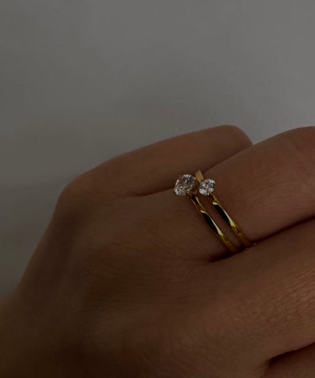 Cubic Zirconia Double Ring