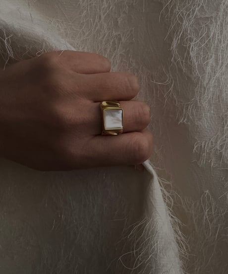 Square Pearl Rings