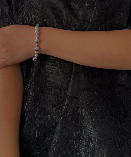 Asymmetrical Silver Pearl Bracelet