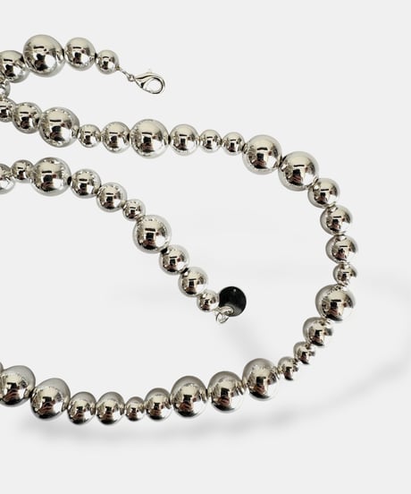 Asymmetrical Silver Pearl Necklace