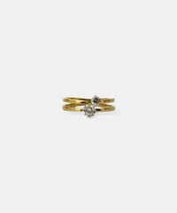 Cubic Zirconia Double Ring