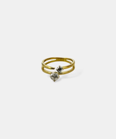 Cubic Zirconia Double Ring