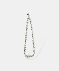 Asymmetrical Silver Pearl Necklace