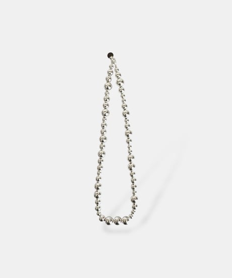 Asymmetrical Silver Pearl Necklace
