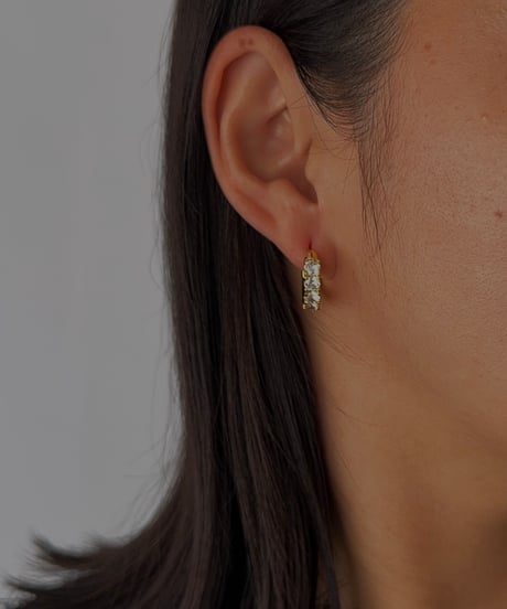 Cubic Zirconia Hoop Earrings
