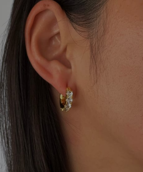 Cubic Zirconia Hoop Earrings