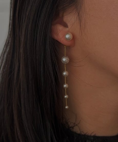 6-Pearl Drop Earrings