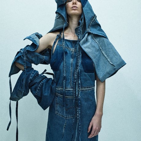 HEADS × WEYEP Indigo apron