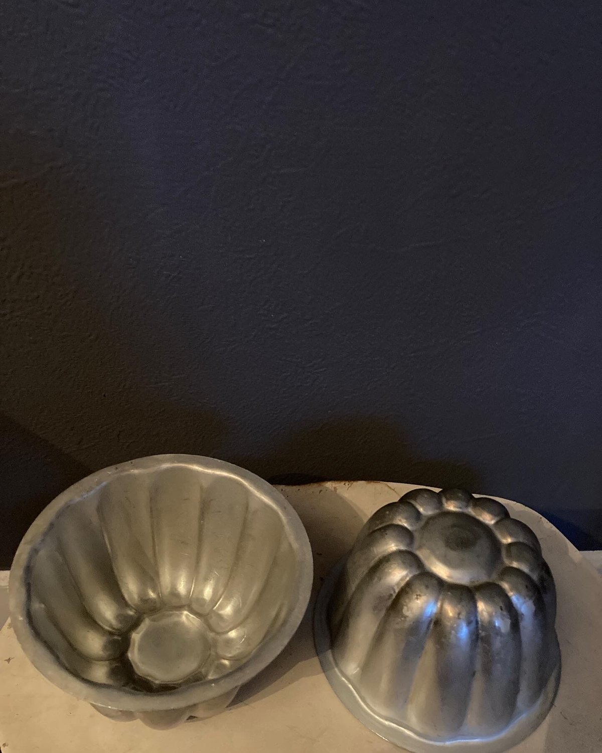アンティーク　ホーローとアルミ　ゼリーモールド2個セット アンティーク ホーローとアルミ ゼリーモールド2個セット Jerry mould