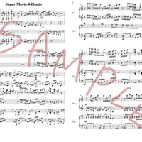 スーパーマリオブラザーズテーマ曲/ピアノ連弾（Super Mario Brothers Theme song for Piano 4 hands ）