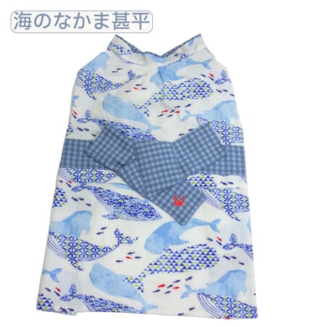【送料無料】海のなかま甚平 ビー玉甚平 5号 6号 7〜11kg
