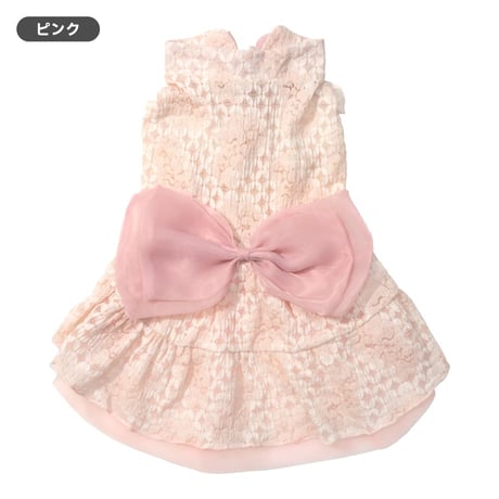 ウェディング風レースワンピ  8～10kg XL XXL【在庫限りで終売】