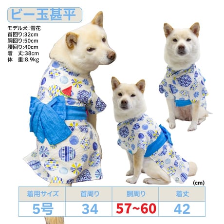 【送料無料】海のなかま甚平 ビー玉甚平 5号 6号 7〜11kg